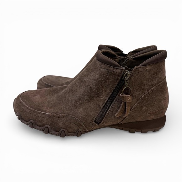 Skechers Relaxed Fit Air Cooled Memory Foam Brown Suede Ankle Boot Size 9 - Picture 4 of 13